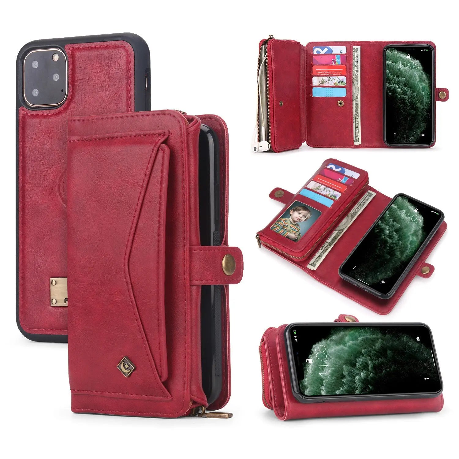 Coque Téléphone Magnétique ZORLO Red-Samsung Note10