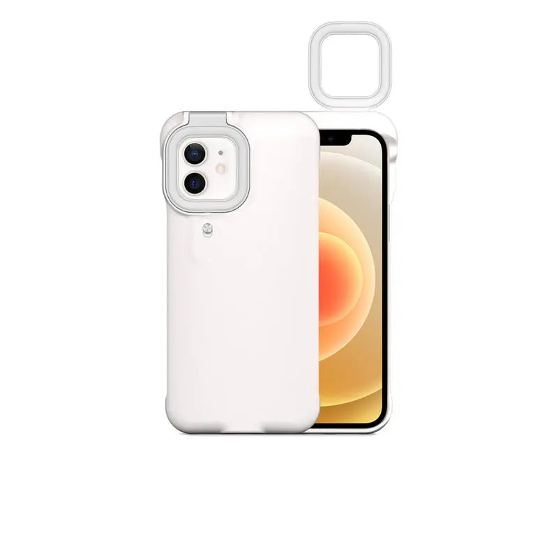 Coque Téléphone Selfie LUMIFLASH White-IphoneXR