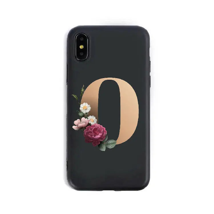 Coque de Téléphone Alphabet Fleuris ZYRA O-7 8