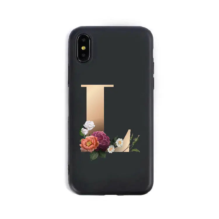 Coque de Téléphone Alphabet Fleuris ZYRA L-6 6S