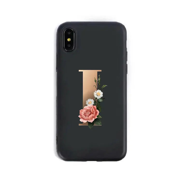 Coque de Téléphone Alphabet Fleuris ZYRA I-X XS