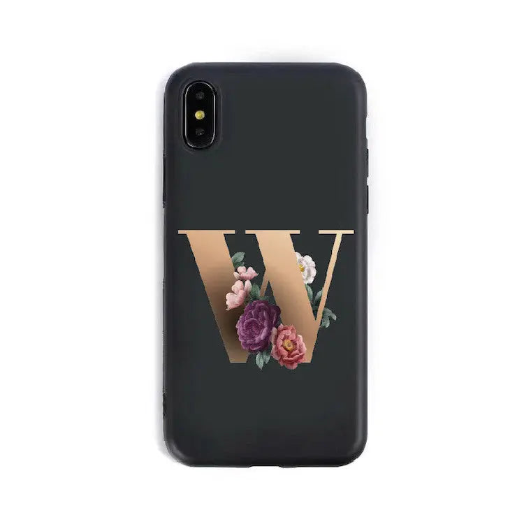 Coque de Téléphone Alphabet Fleuris ZYRA W-6 6S