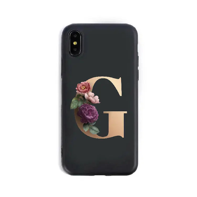 Coque de Téléphone Alphabet Fleuris ZYRA G-7 8