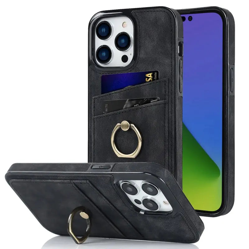 Coque de Téléphone Anti-Chute CUTECASE New black-Iphone 11
