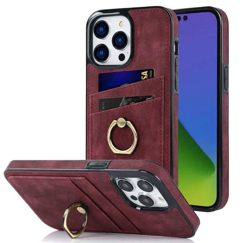 Coque de Téléphone Anti-Chute CUTECASE New Wine-IPhone14pro