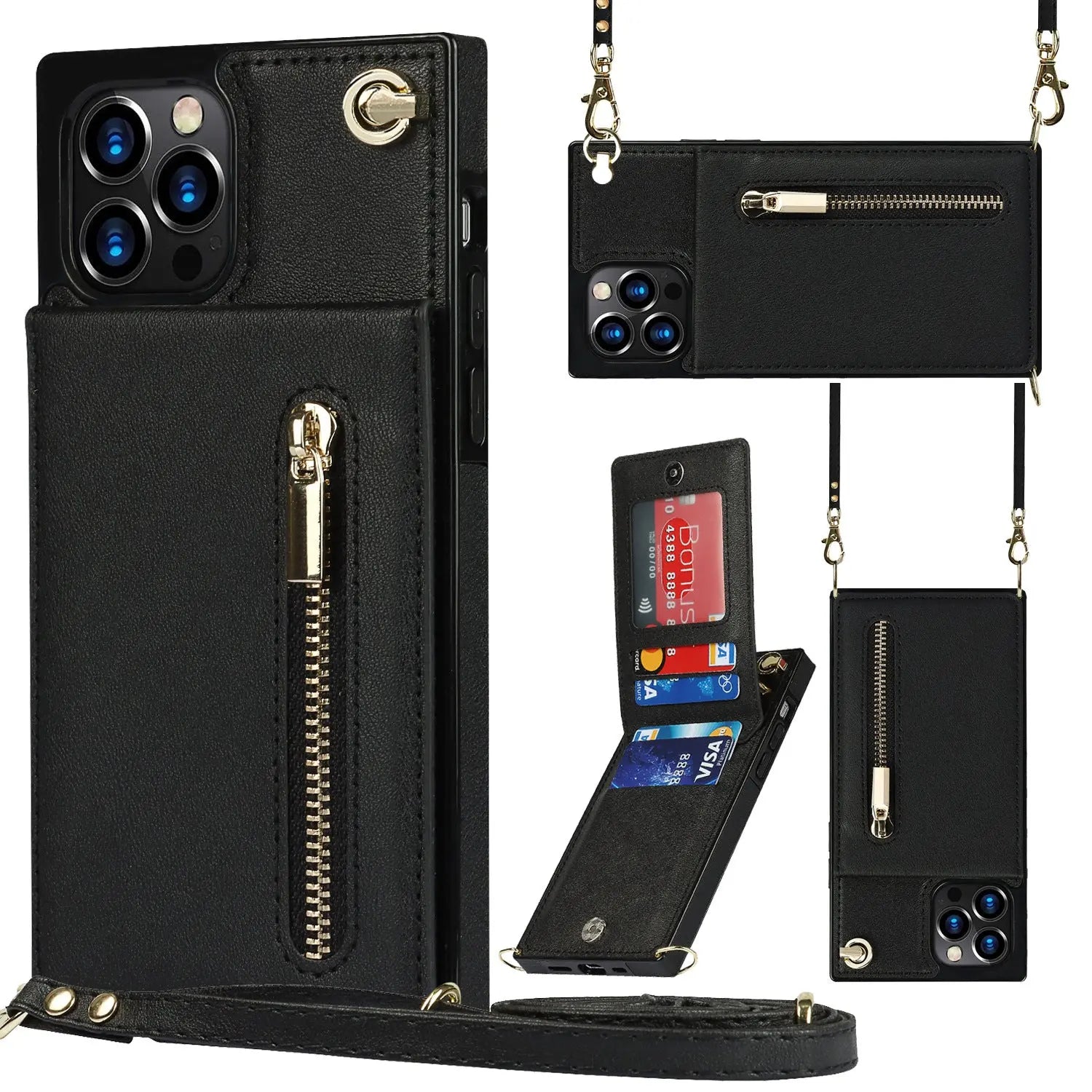 Coque de Téléphone Cuir Élégant ZLARA Black-iphone6/7/8SE2