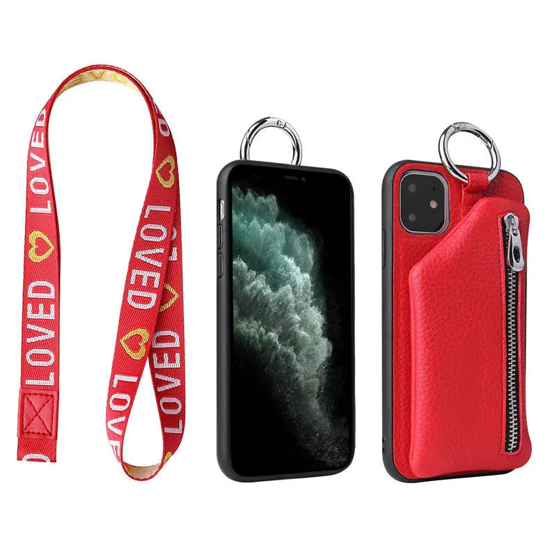 Coque de Téléphone Mode PU LEXOR red with lanyard-iPhone6 6s（4.7）