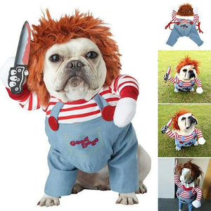 Costume Squelette Pour Chien Halloween - Tissu Respirant Polyester - Tailles L/XL/2XL/3XL