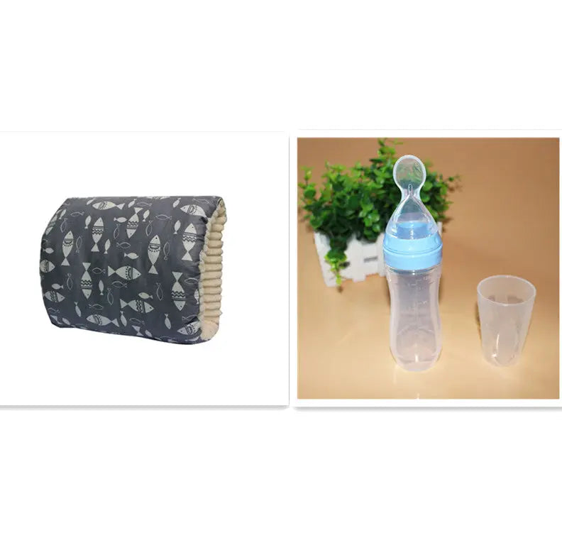 Coussin Allaitement Coton Compact NURSOX Gray Fish set-25X23CM