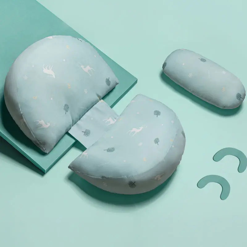 Coussin Allaitement Coton Ergonomique MAMERE Cotton models blue elk