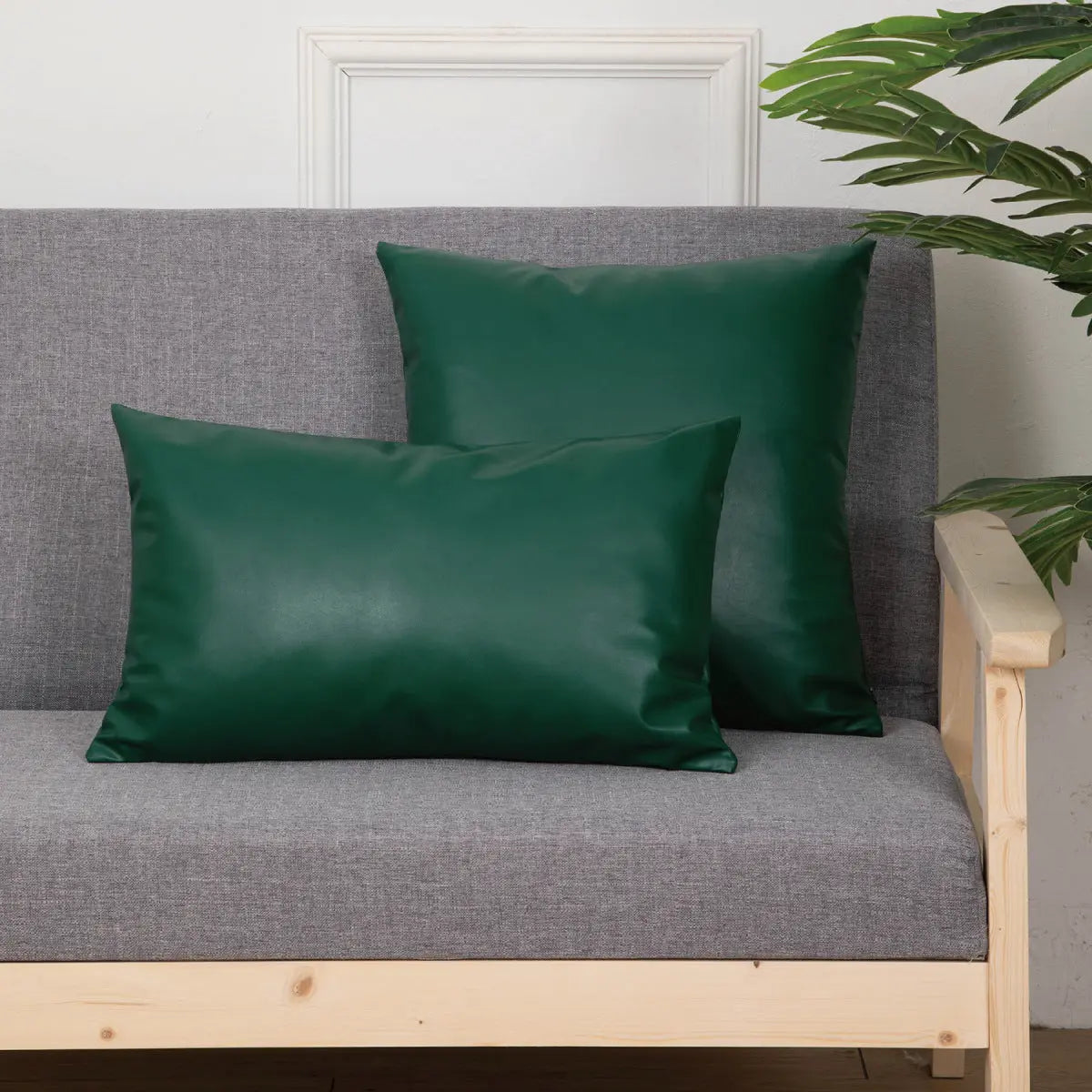 Coussin Canapé Cuir DEXTER Dark Green-45x45CM Pillowcase