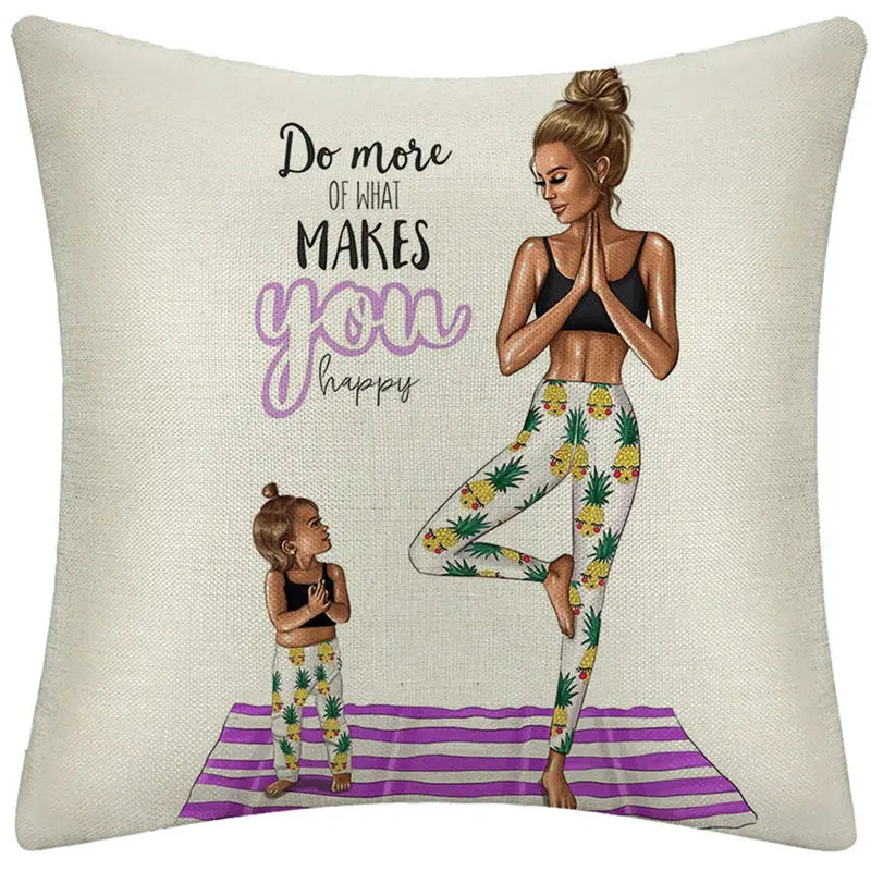 Coussin Canapé Lin Dessinés LINLOOP 4 style-45x45cm