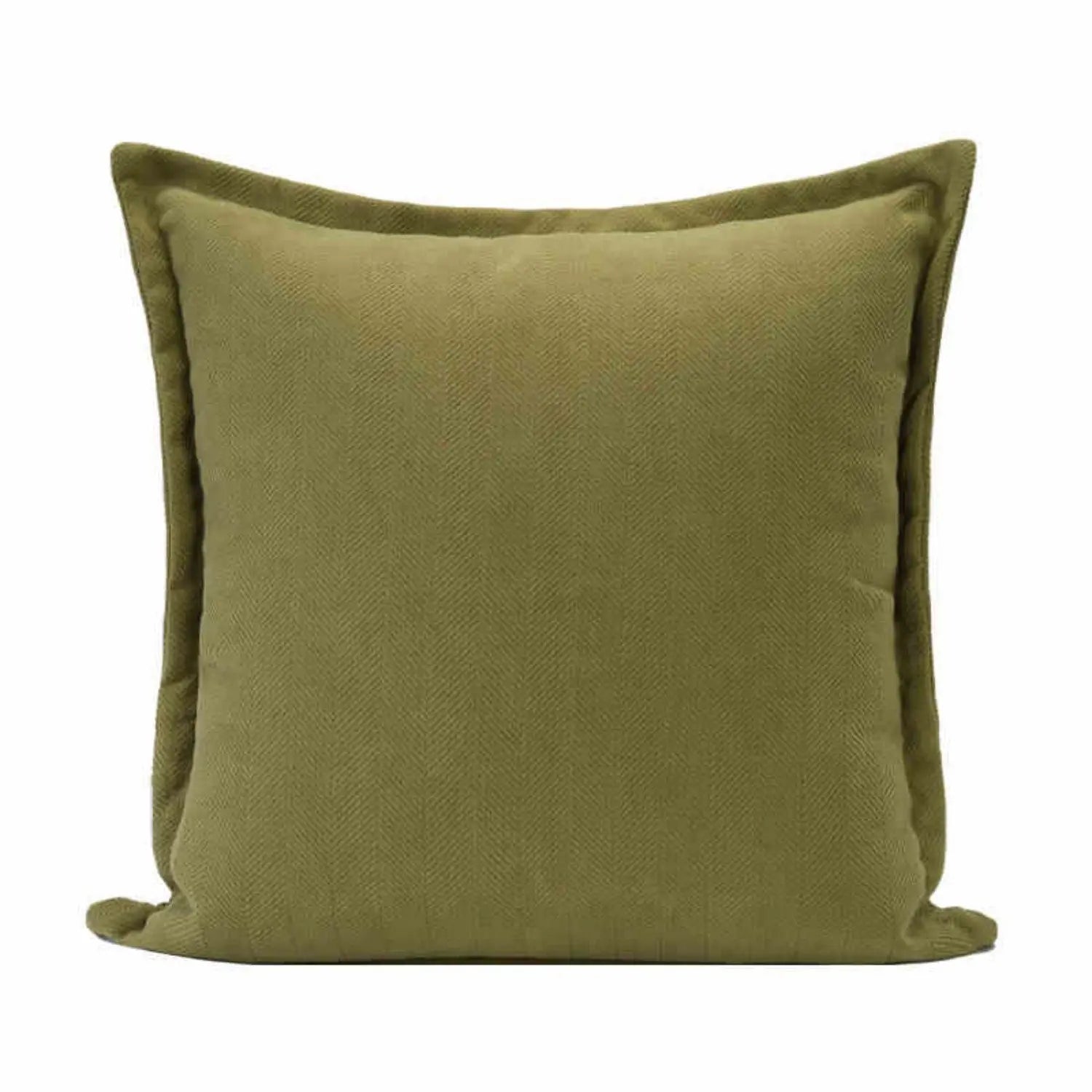Coussin Déco Velours ANTRIS Green edge 45x45cm-Pillow case