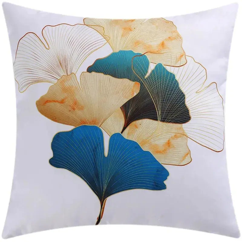 Coussin Ginkgo Géométrique POLYZEN Housse de France