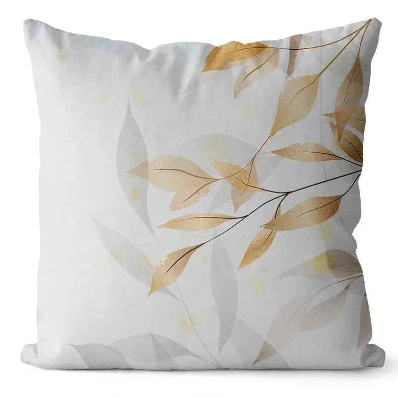 Coussin Ginkgo Géométrique POLYZEN Housse de France