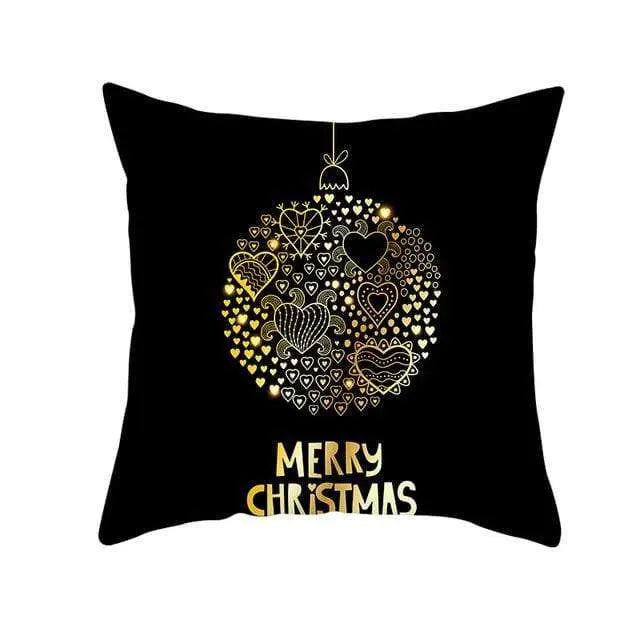 Coussin Noel Noir-Housse de France - Housse De France