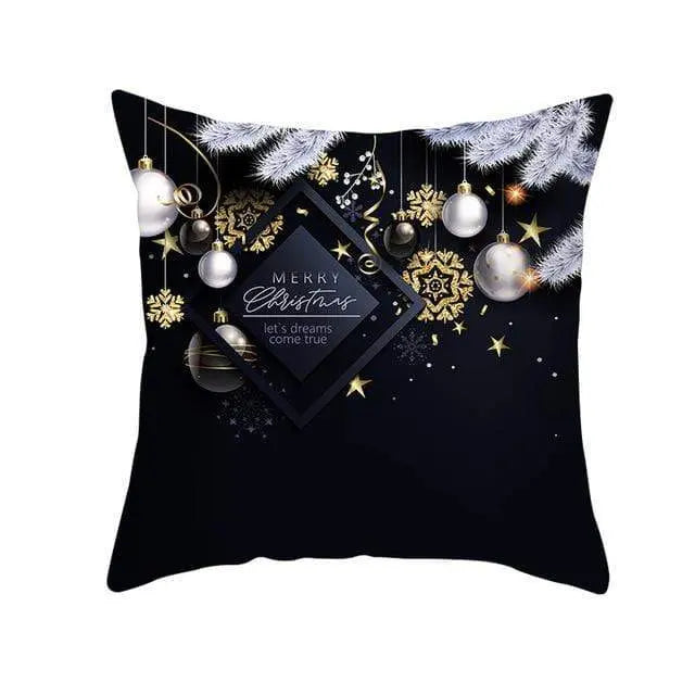 Coussin Noel Noir-Housse de France - Housse De France