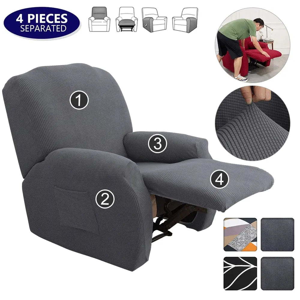 DECORELAX - Housse de fauteuil inclinable imperméable imprimée - Housse de France