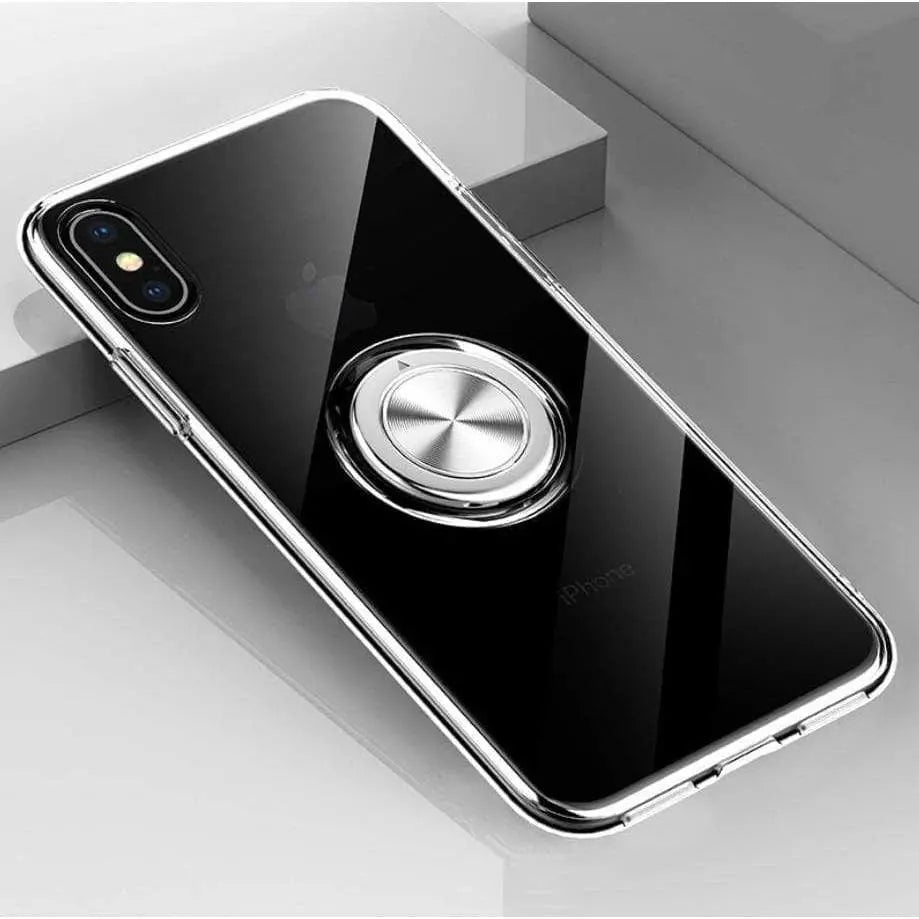 Étui de téléphone transparent à anneau magnétique pour iPhone - Housse De France