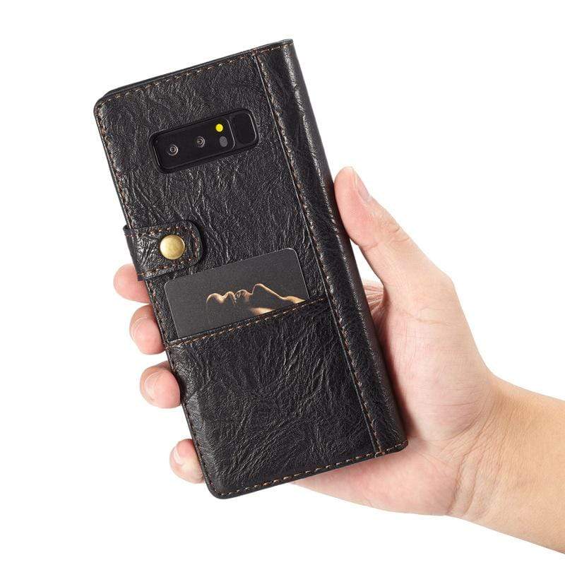 Etui portefeuille rétro cuir pour téléphone Samsung Note 8 - Housse De France