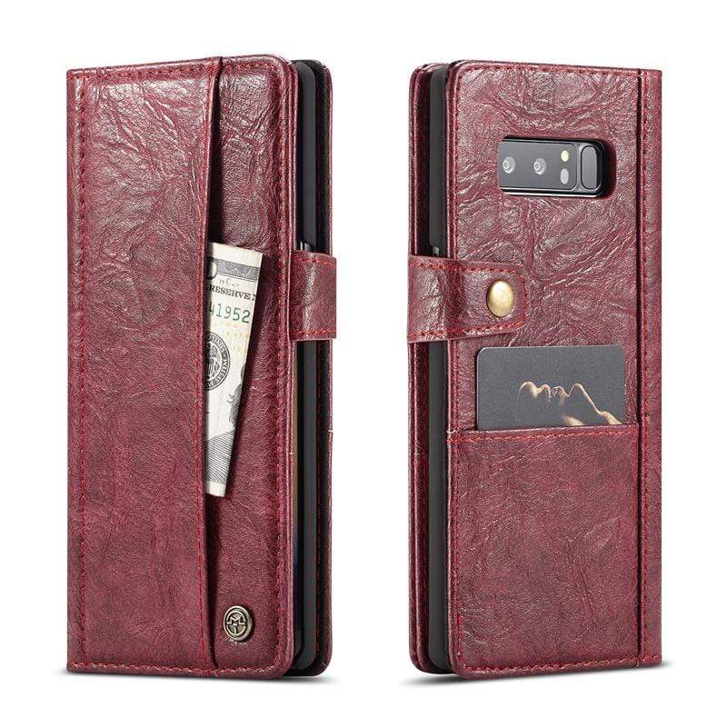 Etui portefeuille rétro cuir pour téléphone Samsung Note 8 - Housse De France