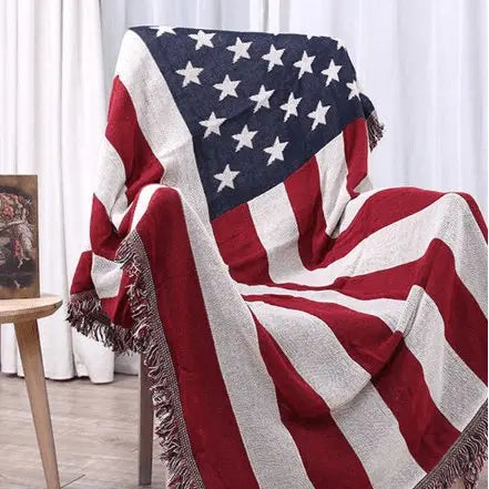 FLAG - Serviette de canapé en tissu épaissi - Motif USA et UK - Housse de France