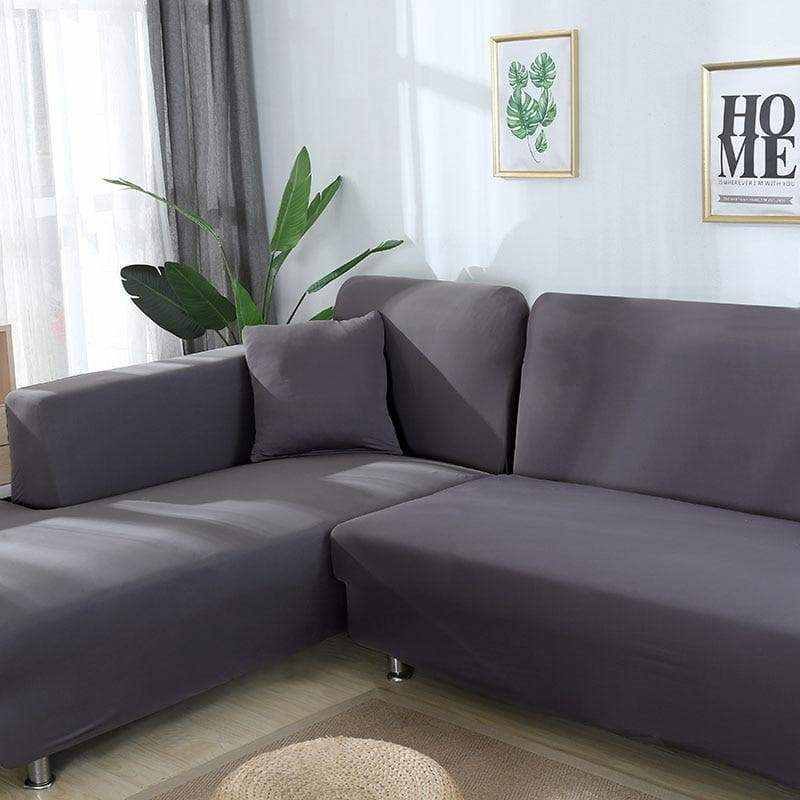 GRIS - Housse extensible pour canapé et fauteuil - Housse De France