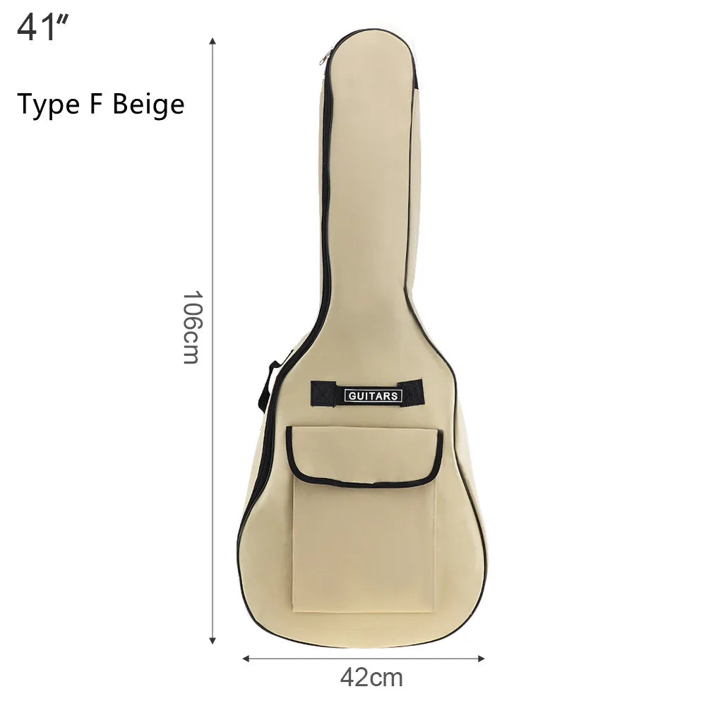40/41 pouces Oxford tissu guitare acoustique/guitare électrique Double sangles guitare rembourrée coque souple Gig sac sac à dos étanche Housse de France