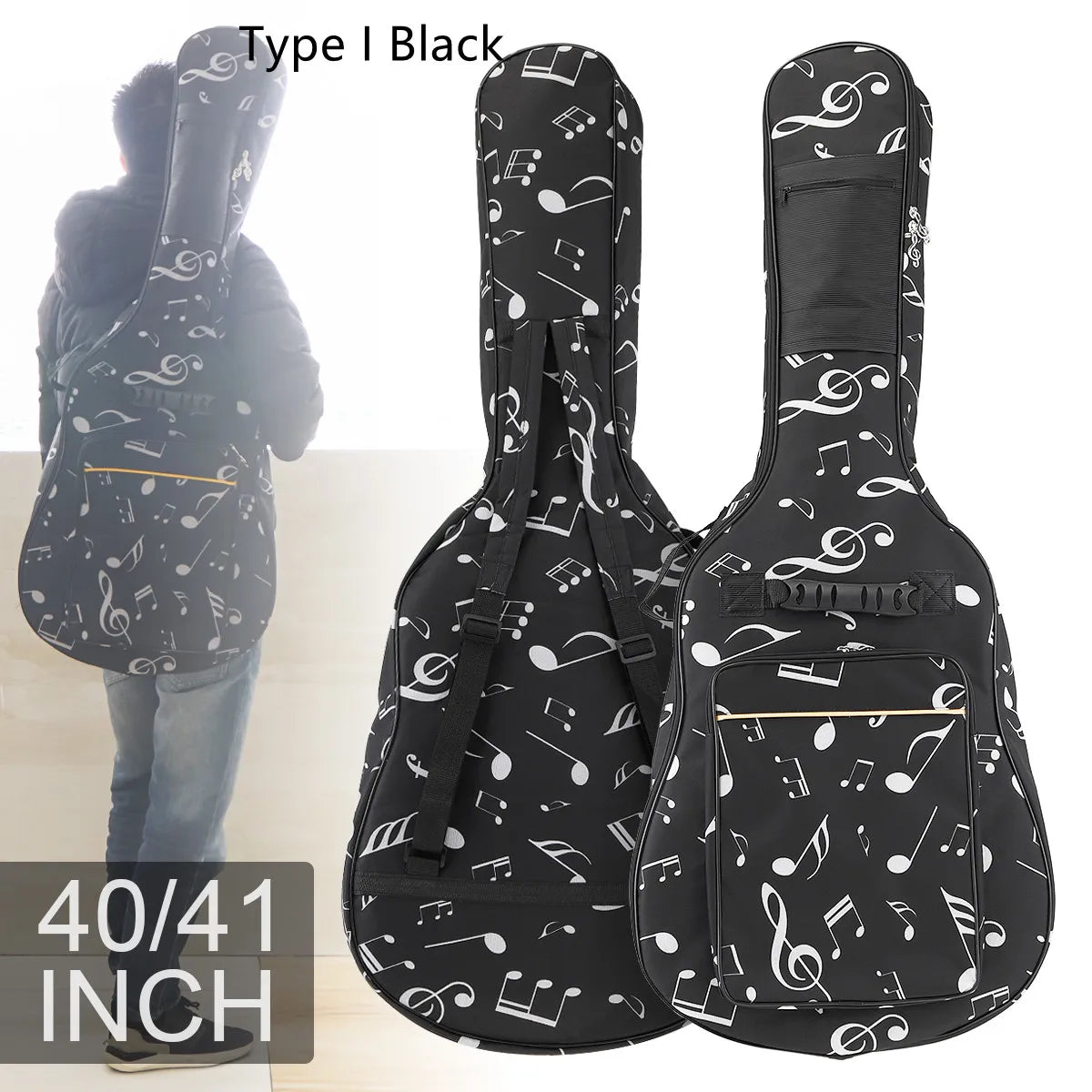 40/41 pouces Oxford tissu guitare acoustique/guitare électrique Double sangles guitare rembourrée coque souple Gig sac sac à dos étanche Housse de France