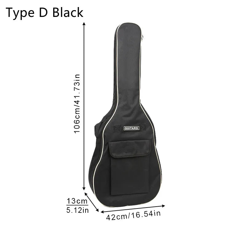 40/41 pouces Oxford tissu guitare acoustique/guitare électrique Double sangles guitare rembourrée coque souple Gig sac sac à dos étanche Housse de France