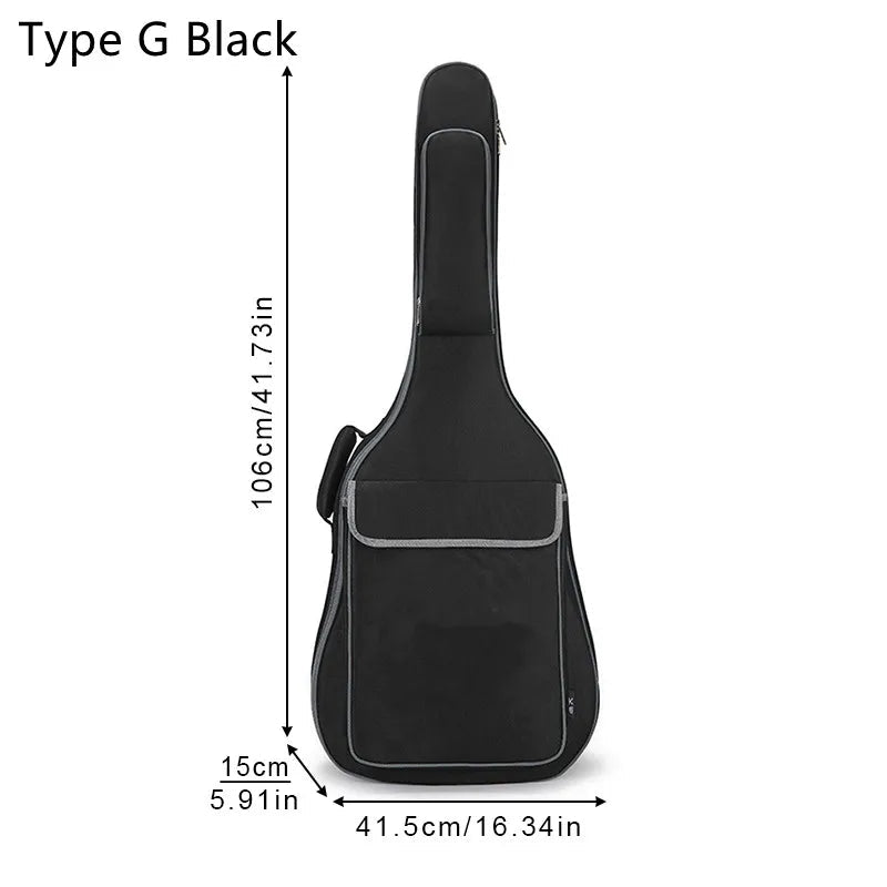 40/41 pouces Oxford tissu guitare acoustique/guitare électrique Double sangles guitare rembourrée coque souple Gig sac sac à dos étanche Housse de France