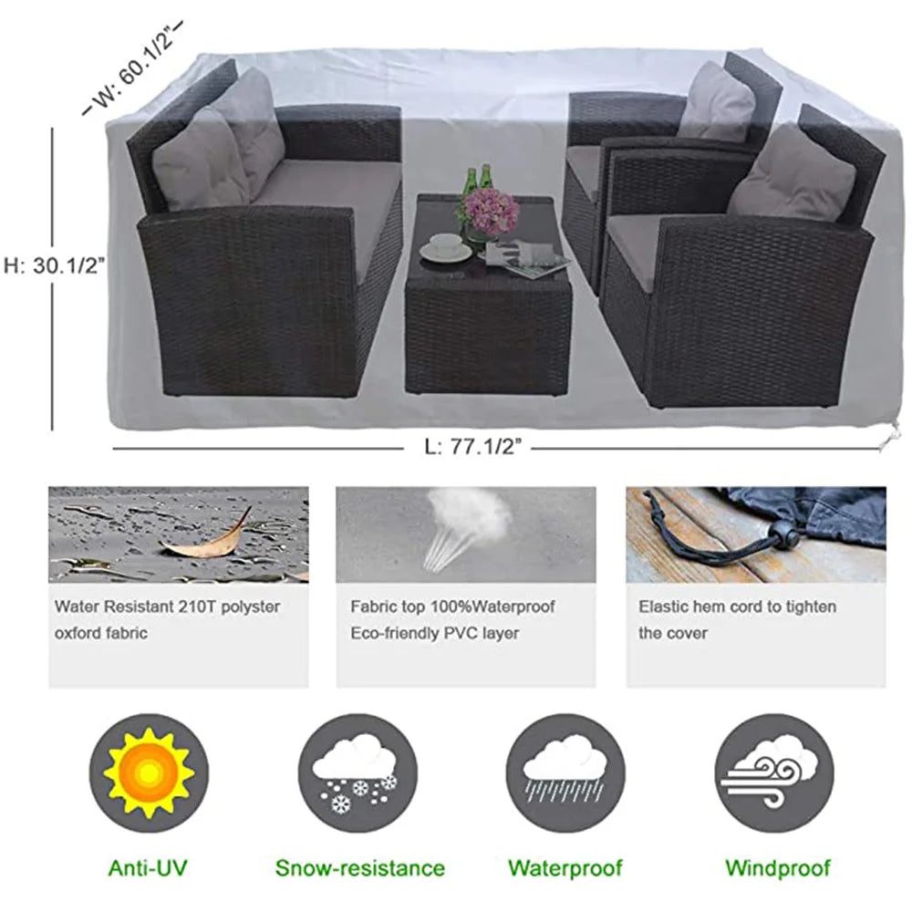 Housse Table Jardin Imperméable NOVARA