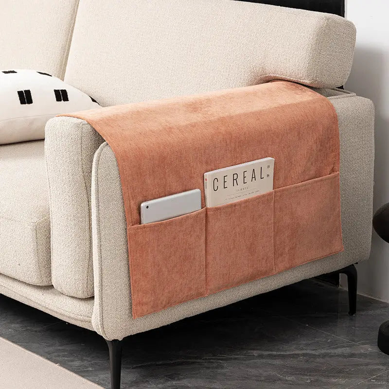 Housse Accoudoir Canapé Chenille **VELERIA** 04 Orange-60X110CM