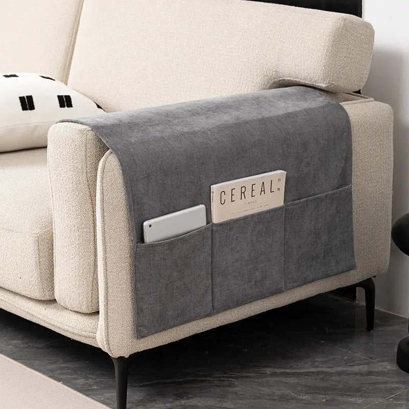 Housse Accoudoir Canapé Chenille **VELERIA** 06 Dark Gray-40X110CM