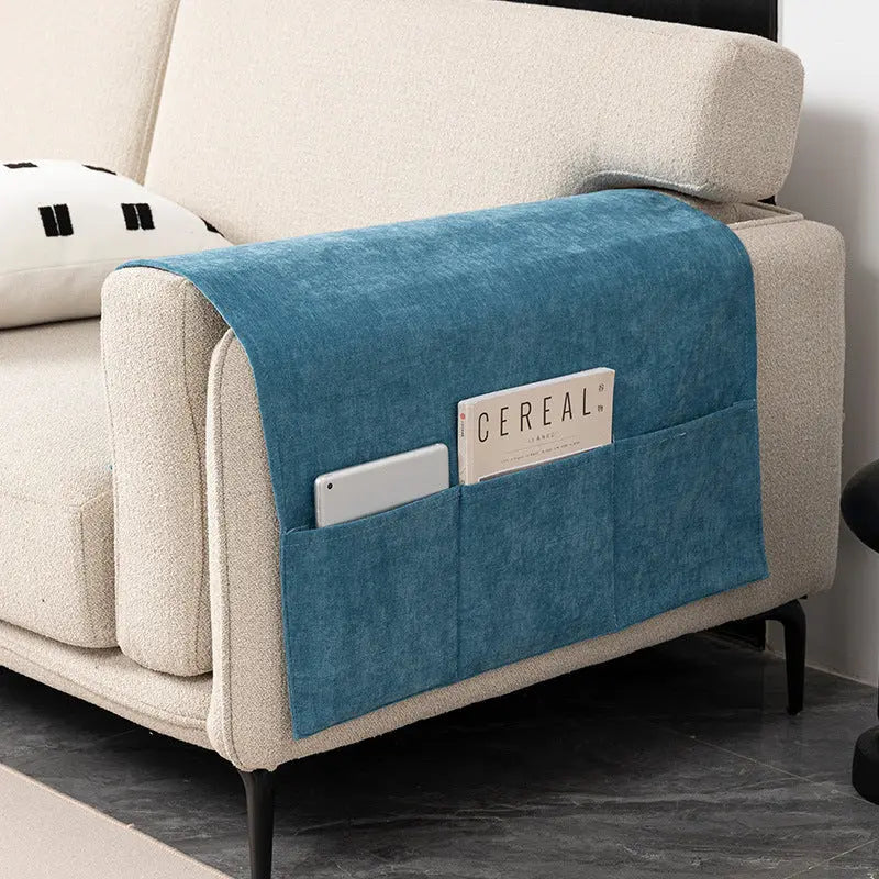 Housse Accoudoir Canapé Chenille **VELERIA** 09 Dark Blue-40X110CM
