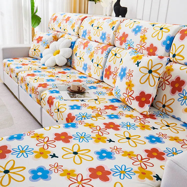 Housse Assise Canapé Imprimée SILKARA Colorful-Extra Large Three People