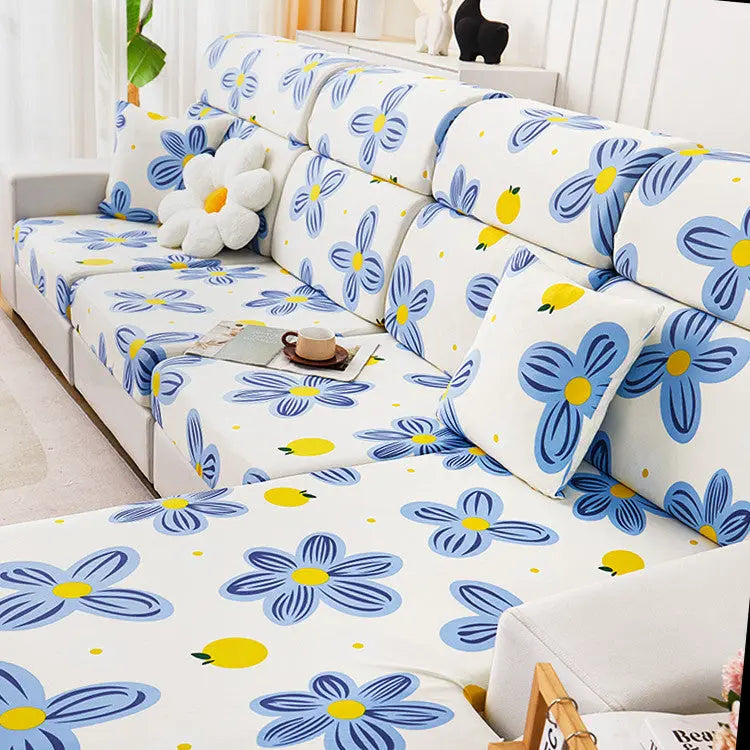 Housse Assise Canapé Imprimée SILKARA Clear Orange Cilan-Extra Large Three People