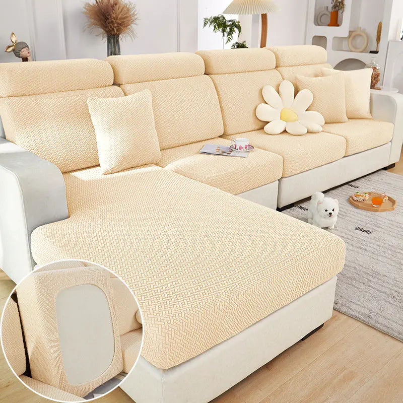 Housse Assise Canapé Moderne EVOLI Mustard Yellow-Headrest S