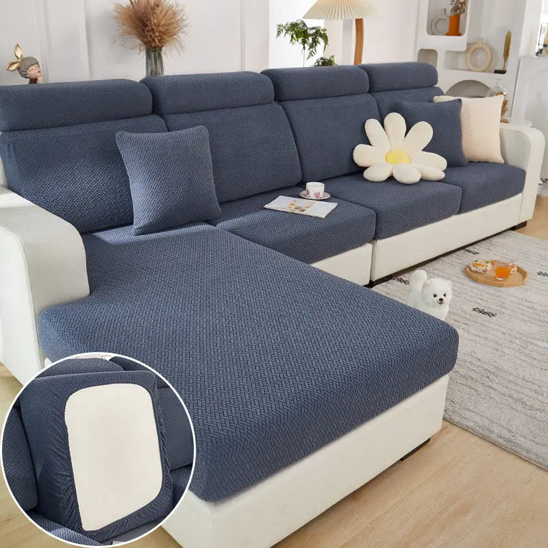 Housse Assise Canapé Moderne EVOLI Metallic Gray-Plus Three