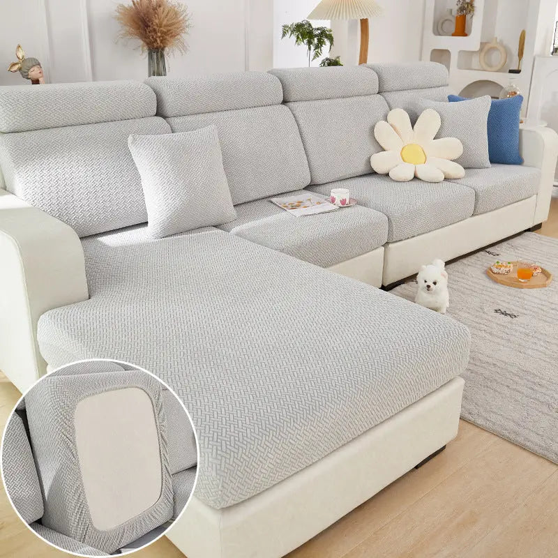 Housse Assise Canapé Moderne EVOLI Light Gray-Backrest M