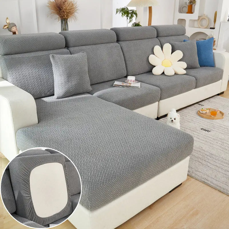 Housse Assise Canapé Moderne EVOLI Gentleman Gray-Plus Double