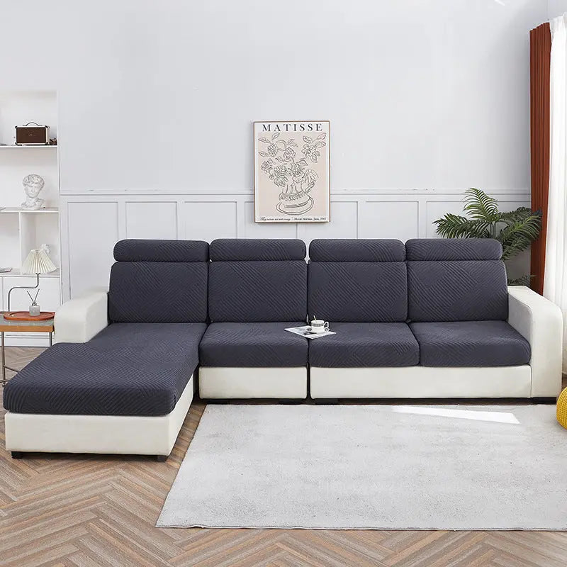 Housse Assise Canapé Moderne JACQUA Dark Gray-Three