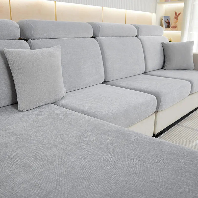 Housse Assise Canapé Minimaliste ZELINA Light Gray-Small Single