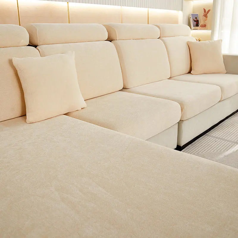 Housse Assise Canapé Minimaliste ZELINA Beige-Large Single