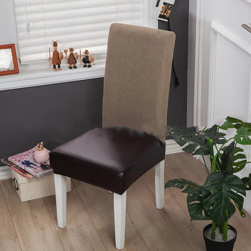 Housse Assise Chaise PU Imperméable EVALIA Coffee