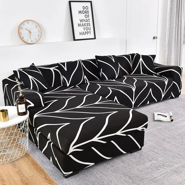 Housse Canapé Angle Élastique GEOFIT 4 Style-D