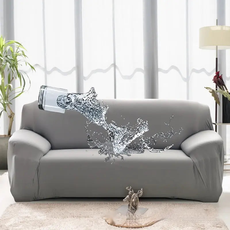 Housse Canapé Élastique Prono Light Gray-Single Sofa