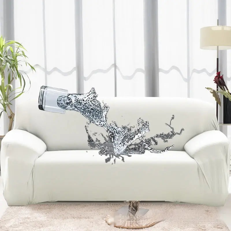 Housse Canapé Élastique Prono White-Double Sofa