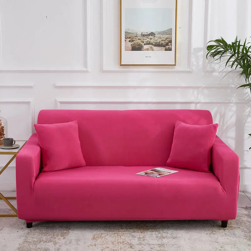 Housse Canapé Extensible POLYMAX Rose Red-Pillowcase