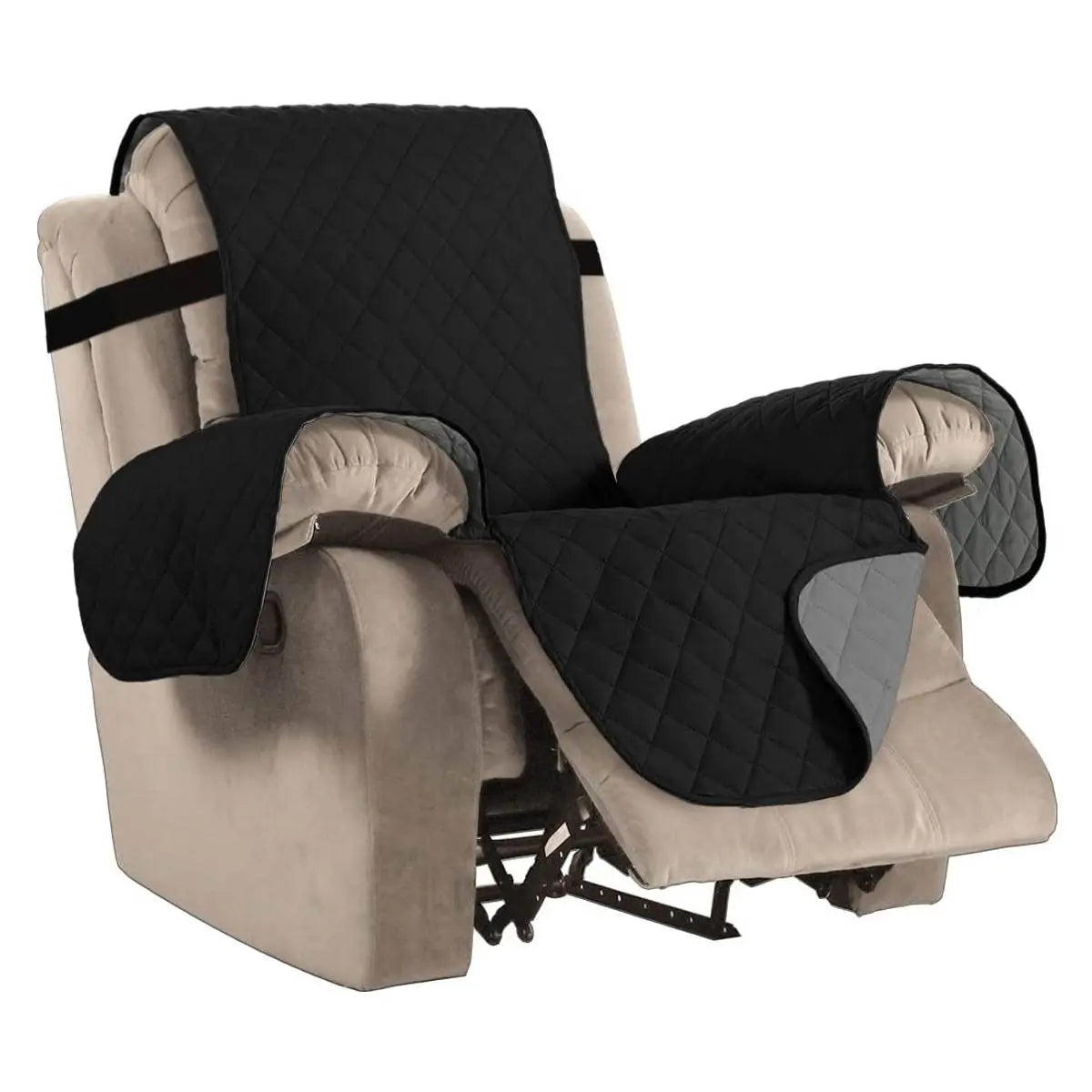 Housse Canapé Relax Antidérapante SOLANO Black-Large